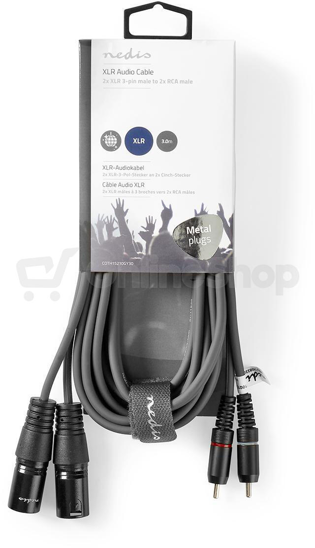 Vyvážený Audio kabel NEDIS COTH15210GY30