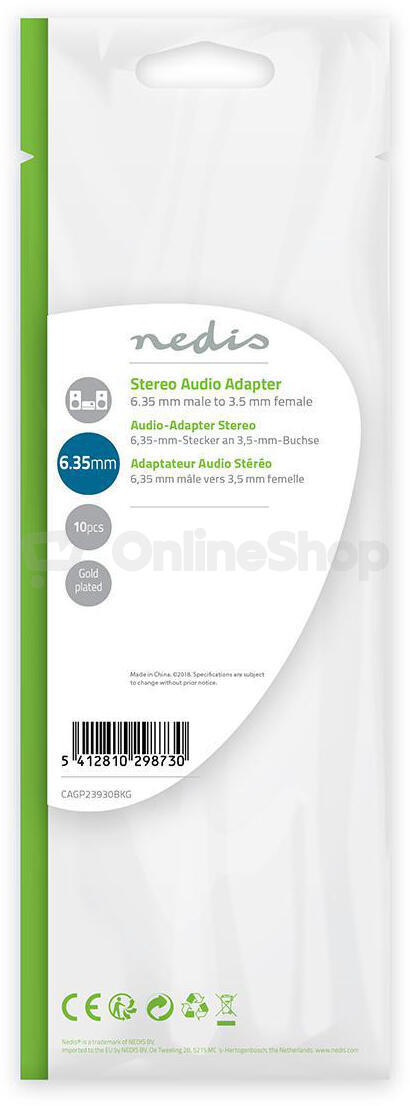Stereo Audio Adaptér NEDIS CAGP23930BKG
