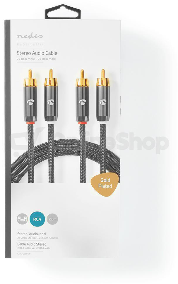 Stereo Audio Kabel NEDIS CATB24200GY20