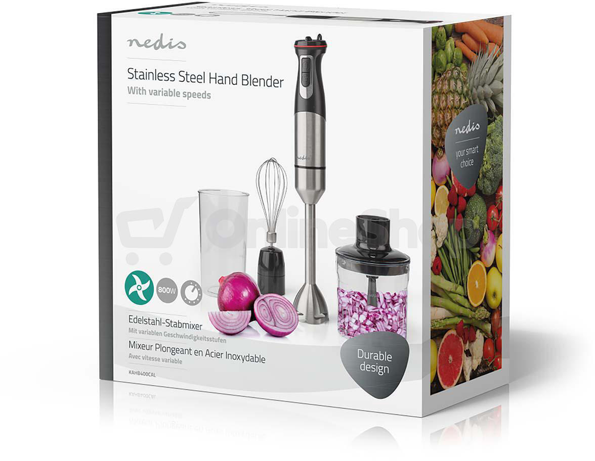 Tyčový mixér Nedis Steel Hand, 800 W