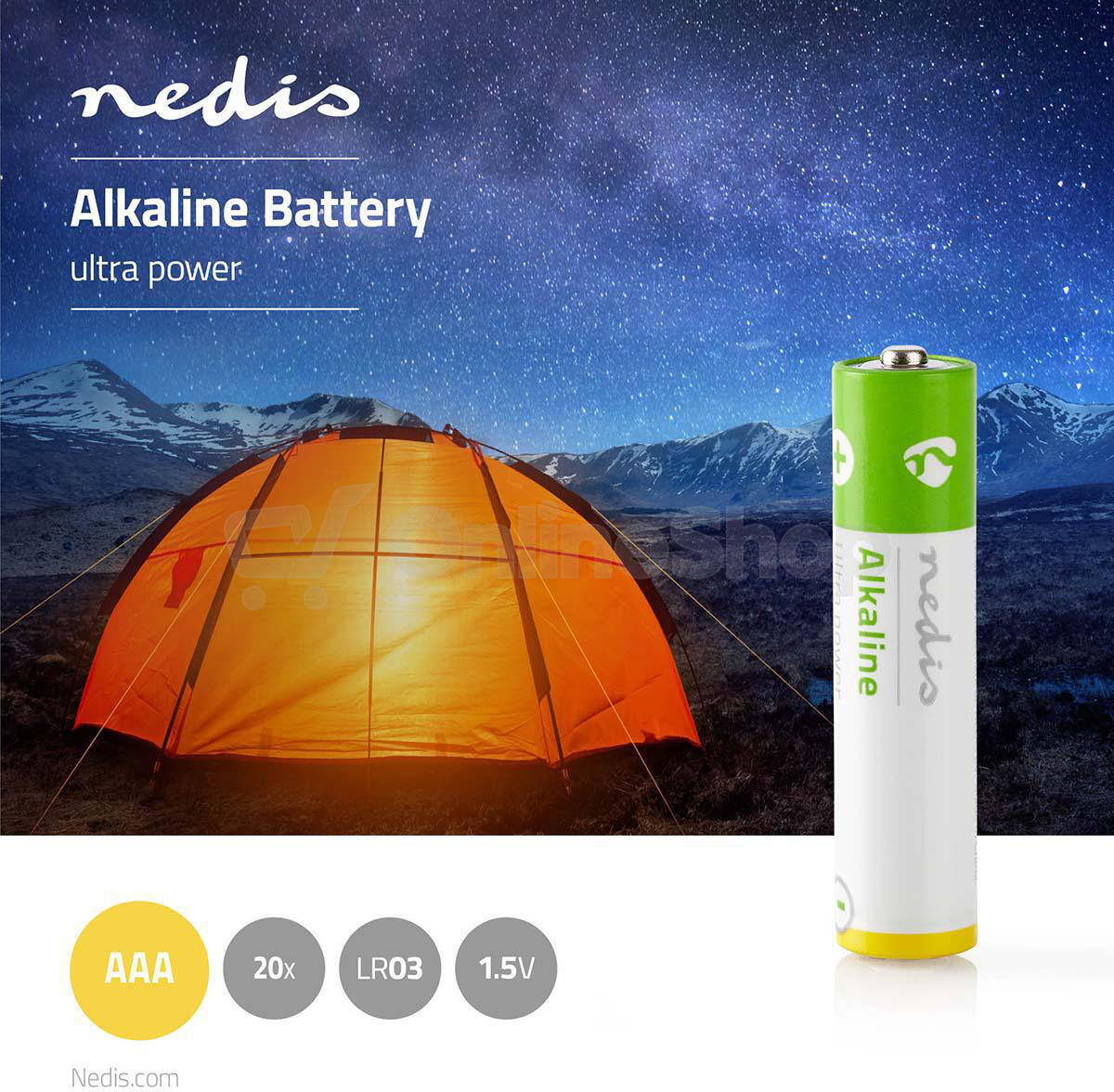 Alkalické baterie AAA NEDIS BAAKLR0320BX