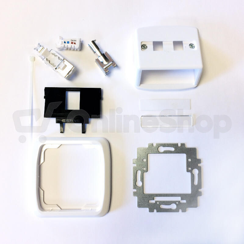 Jednozásuvka ABB TANGO 1xRJ45 cat6A STP bílá (2396)