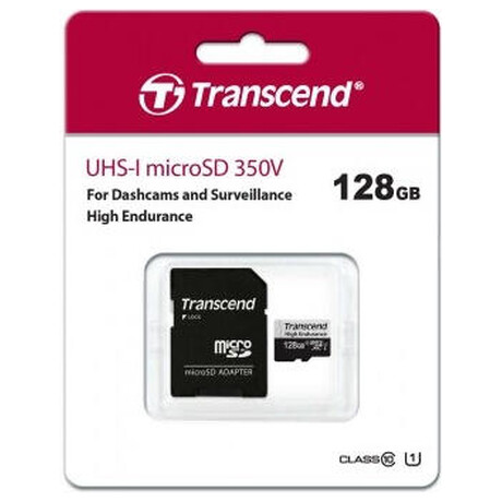 TRANSCEND MicroSDXC karta 128GB 350V, High Endurance (TS128GUSD350V)