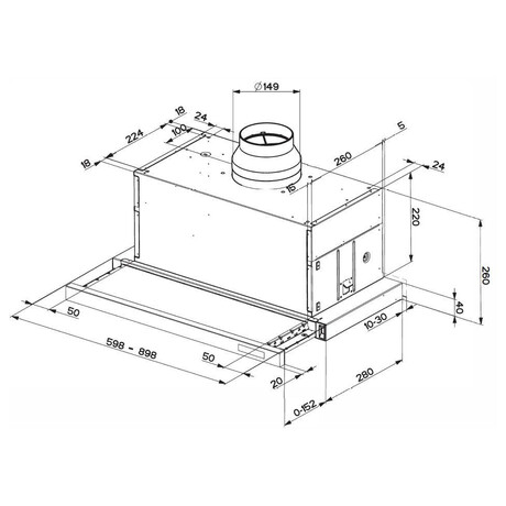 Odsava par Faber MAXIMA TOUCH NG AM/X A60