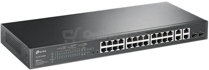 TP-Link OMADA switch SL2428P (24x100Mb/s, 2xGbE, 2GbE/2xSFP combo, 24xPoE+, 250W)