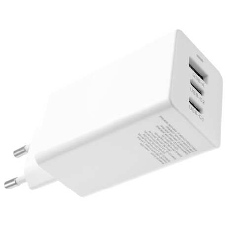 FIXED s&nbsp;2xUSB-C a&nbsp;USB výstupem, podpora PD, 65W, bílá (foto 4)