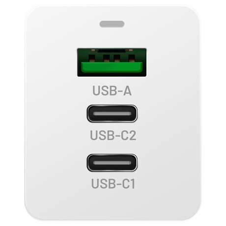 FIXED s&nbsp;2xUSB-C a&nbsp;USB výstupem, podpora PD, 65W, bílá (foto 6)