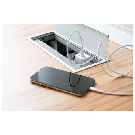 FIXED s&nbsp;2xUSB-C a&nbsp;USB výstupem, podpora PD, 65W, bílá (foto 8)