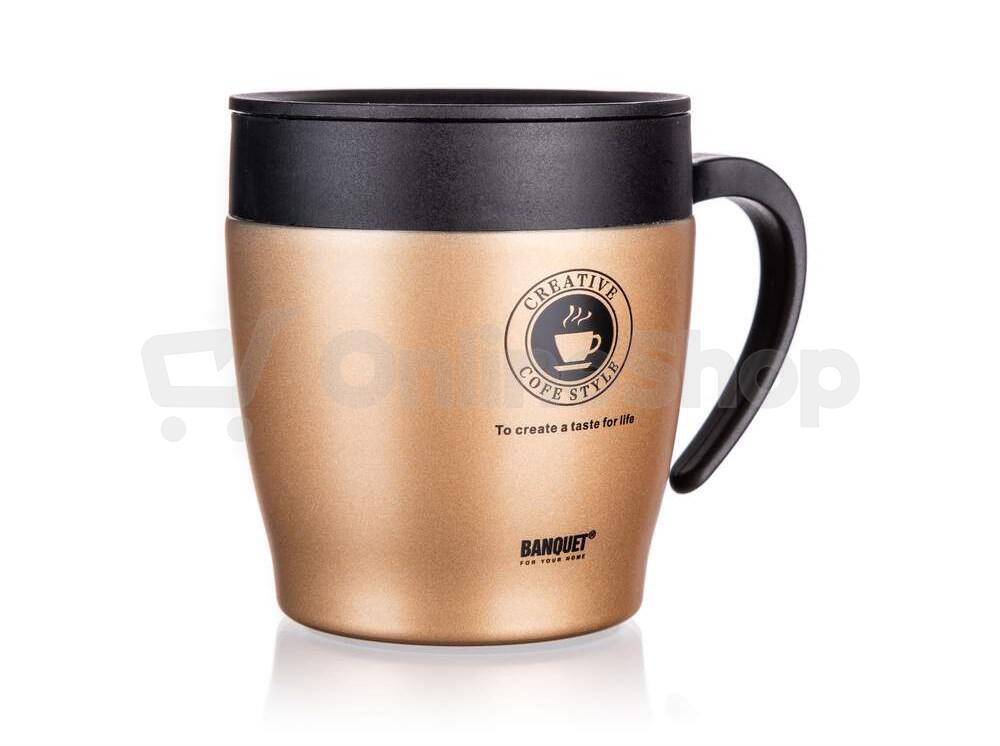 Termohrnek Banquet TAZZA 0,33 l, hnědý