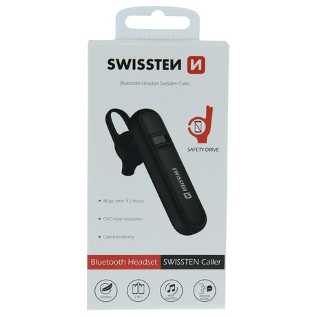 BLUETOOTH HEADSET SWISSTEN CALLER ČERNÝ