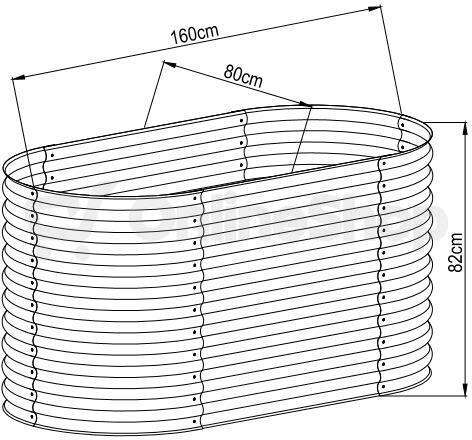 Vyvýšený záhon LANITPLAST WAVE 168 LG2418