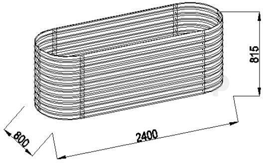 Vyvýšený záhon LANITPLAST WAVE 248 LG2419