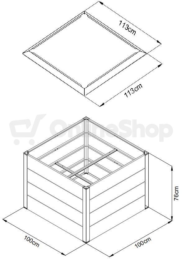 Vyvýšený záhon LANITPLAST SNAIL 100 LG2422