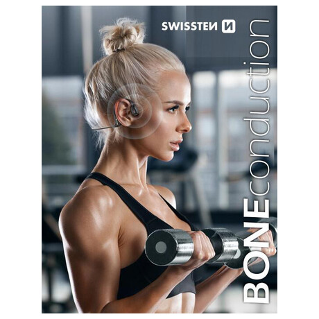 Sluchátka SWISSTEN Bone Conduction, černá