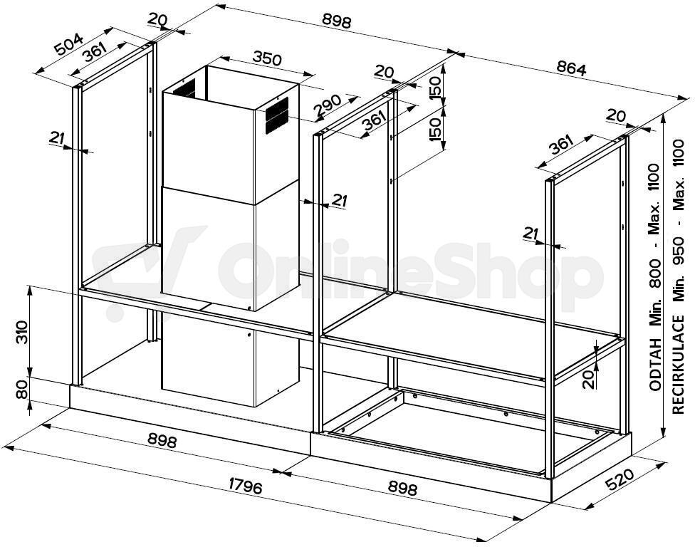 T-SHELF BK MATT A180 Faber