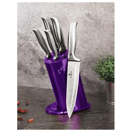 Sada no ve stojanu BERLINGERHAUS Royal Purple Metallic Line Kikoza Collection BH-2269, 6 ks