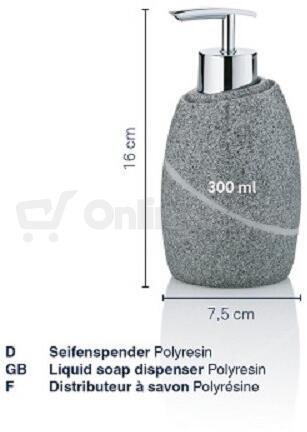 Dávkovač mýdla Kela TALUS poly KL-20297, kámen béžový