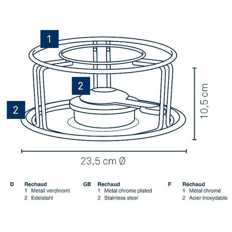 KELA Ohřívač BASIC chróm KL-60127