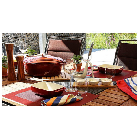 KELA Pek litinov s poklic CALIDO 32 x 25 cm erven KL-11942