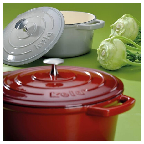 KELA Pek litinov s poklic CALIDO 32 x 25 cm erven KL-11942