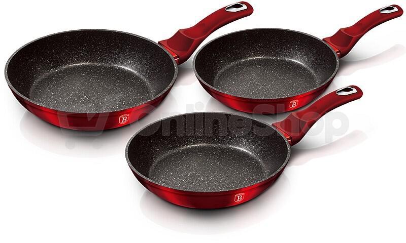 Pánev BERLINGERHAUS Burgundy Metallic Line BH-1288, 3 ks