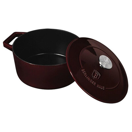BERLINGERHAUS Pek litinov s poklic 24 cm Burgundy Line BH-6497