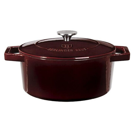 BERLINGERHAUS Pek litinov s poklic 24 cm Burgundy Line BH-6497