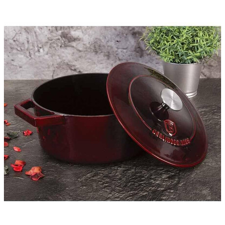 BERLINGERHAUS Pek litinov s poklic 24 cm Burgundy Line BH-6497