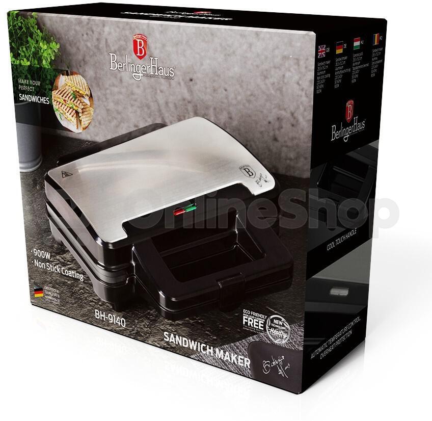 Sendvičovač BERLINGERHAUS BH-9140, Black Silver Collection