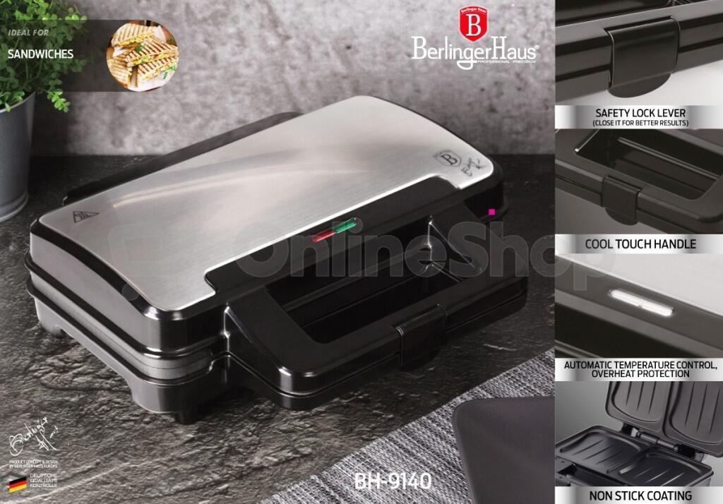 Sendvičovač BERLINGERHAUS BH-9140, Black Silver Collection