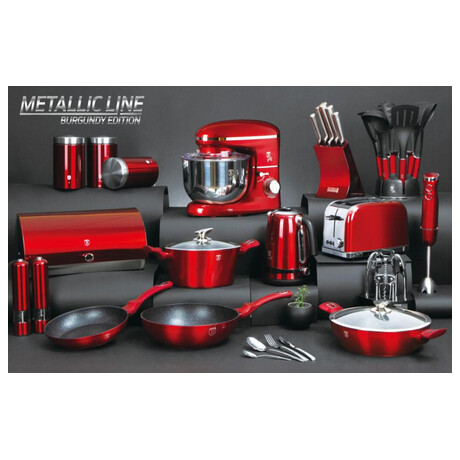 Elektrick mlnek na pep a sl BERLINGERHAUS BH-7217, 2ks, Burgundy Metallic Line