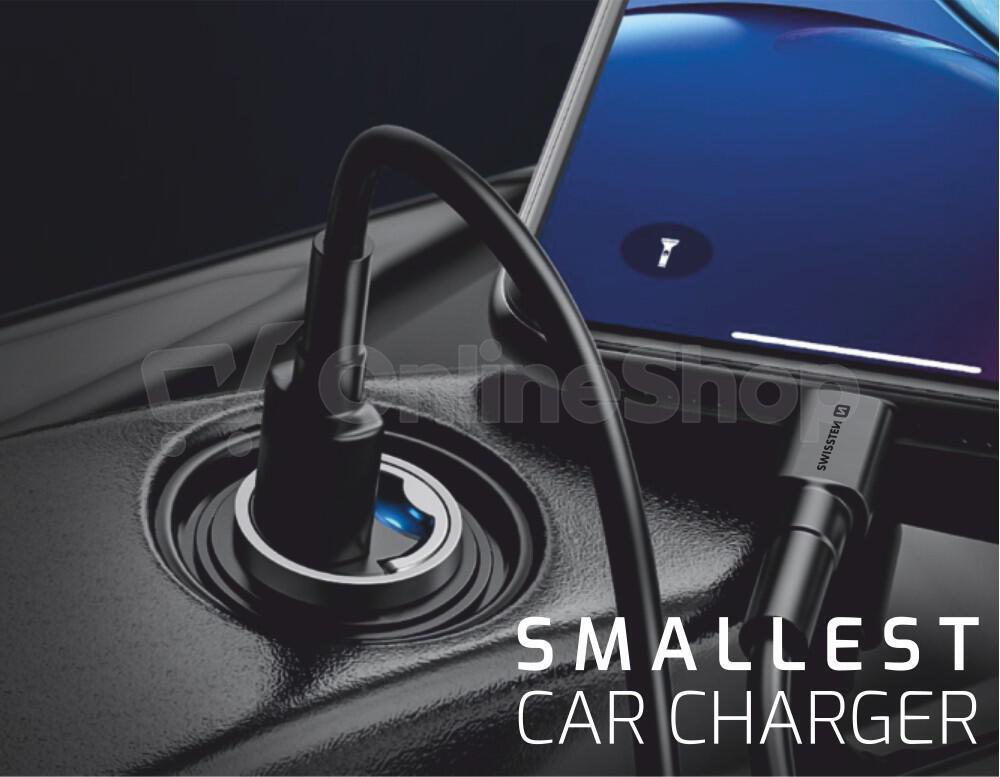 SWISSTEN CL ADAPTÉR POWER DELIVERY USB-C + SUPER CHARGE 3.0 30W NANO ČERNÝ