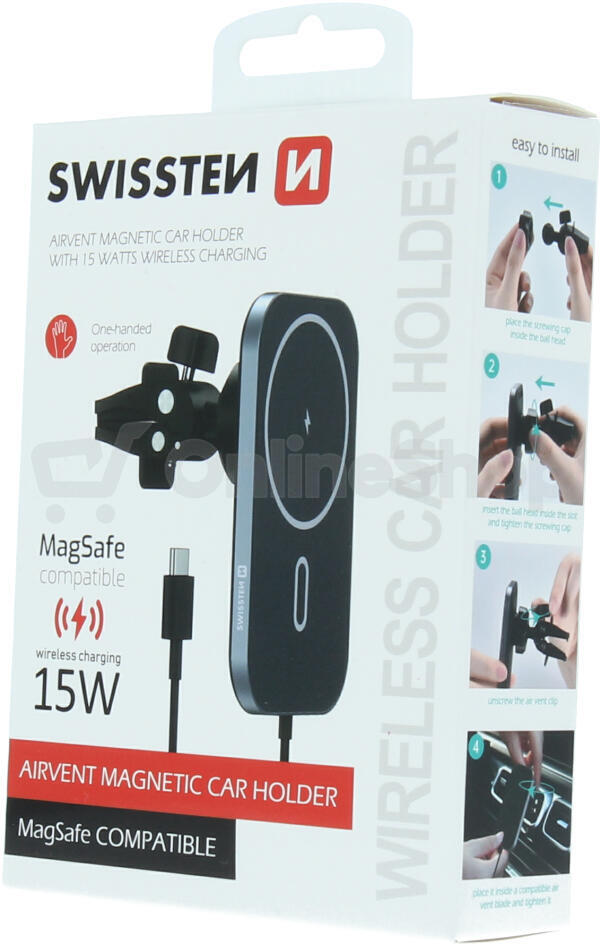 Magnetický držák do ventilace auta Swissten 65010609 15 W