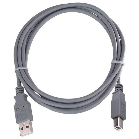 OEM USB 2.0 A-B 2m, bílý/šedý (foto 1)