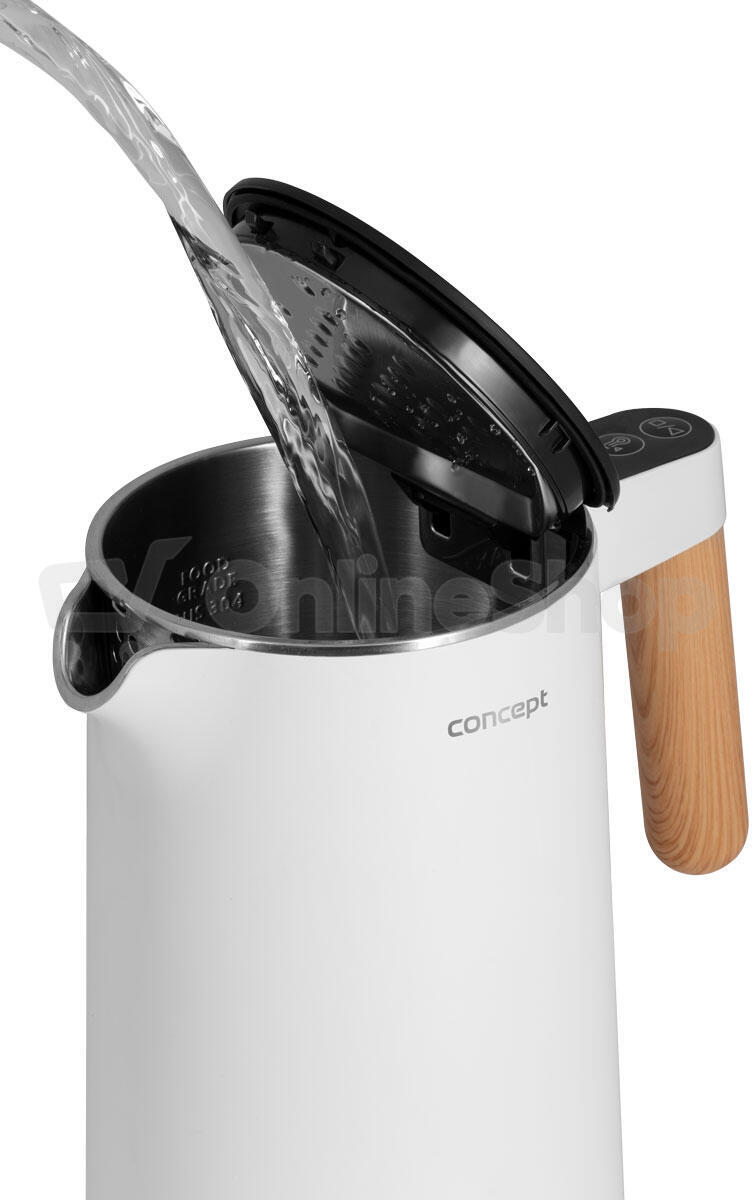 Rychlovarná konvice Concept RK3300 Salt & Pepper bílá