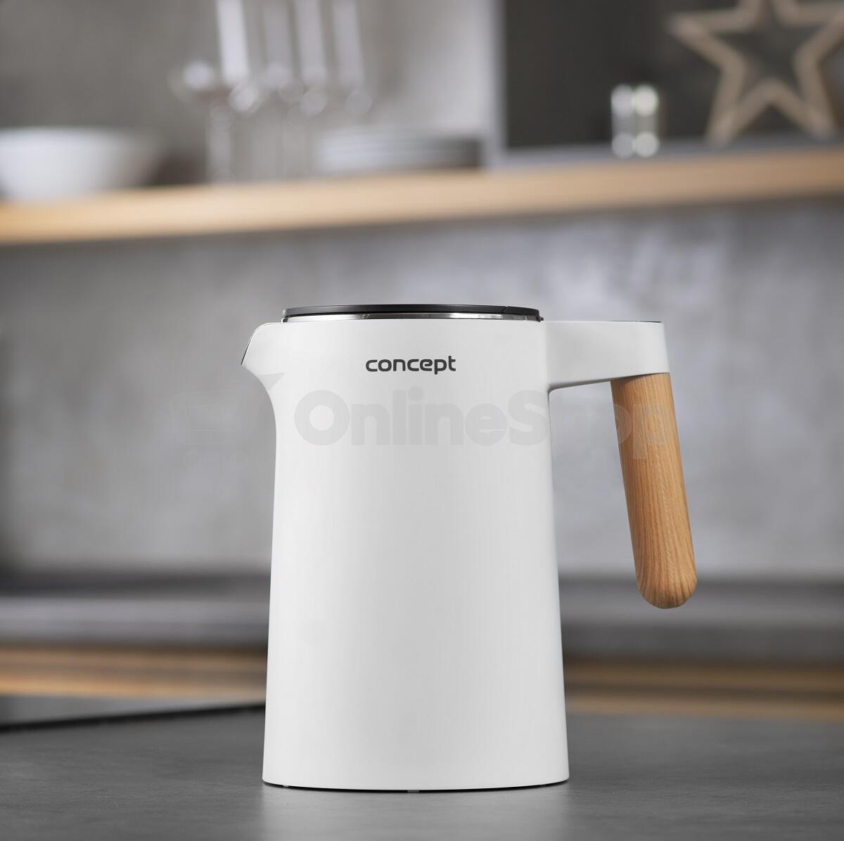 Rychlovarná konvice Concept RK3300 Salt & Pepper bílá