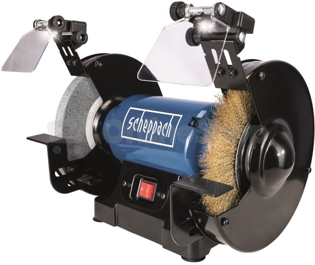 Dvoukotoučová bruska Scheppach SM 200 LB, kotouč/kartáč