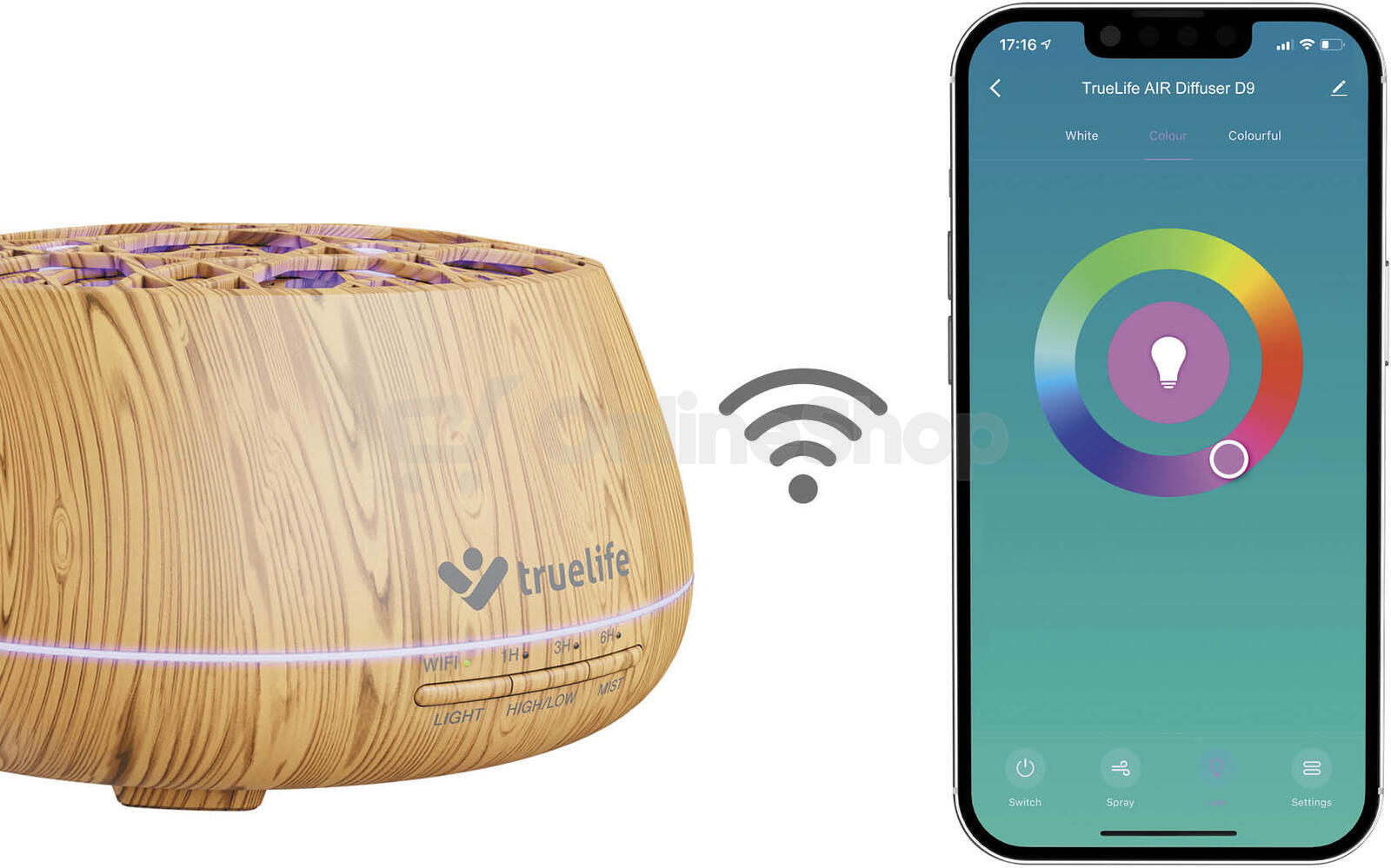 Aroma difuzér a zvlhčovač vzduchu TrueLife AIR Diffuser D9 Smart