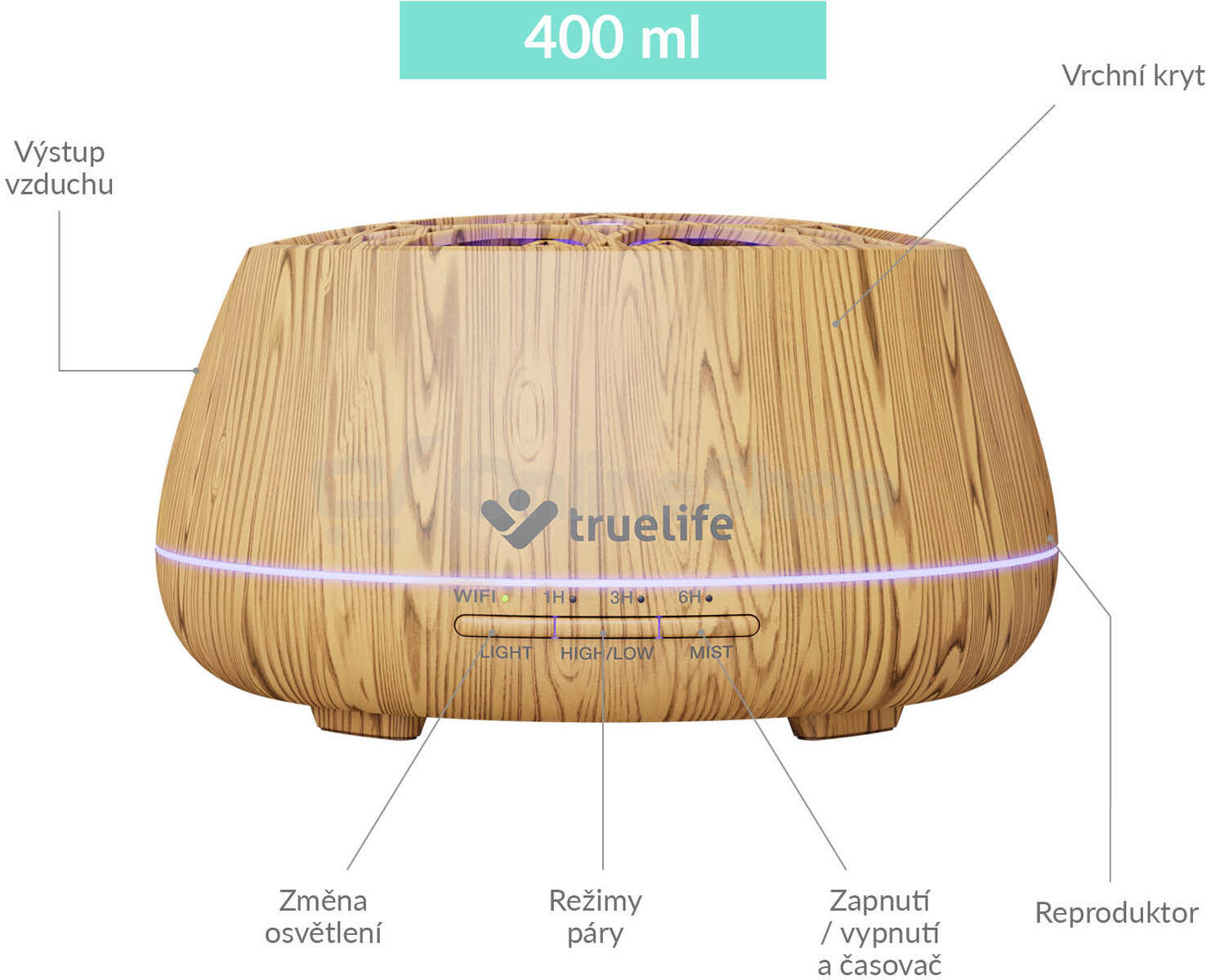 Aroma difuzér a zvlhčovač vzduchu TrueLife AIR Diffuser D9 Smart
