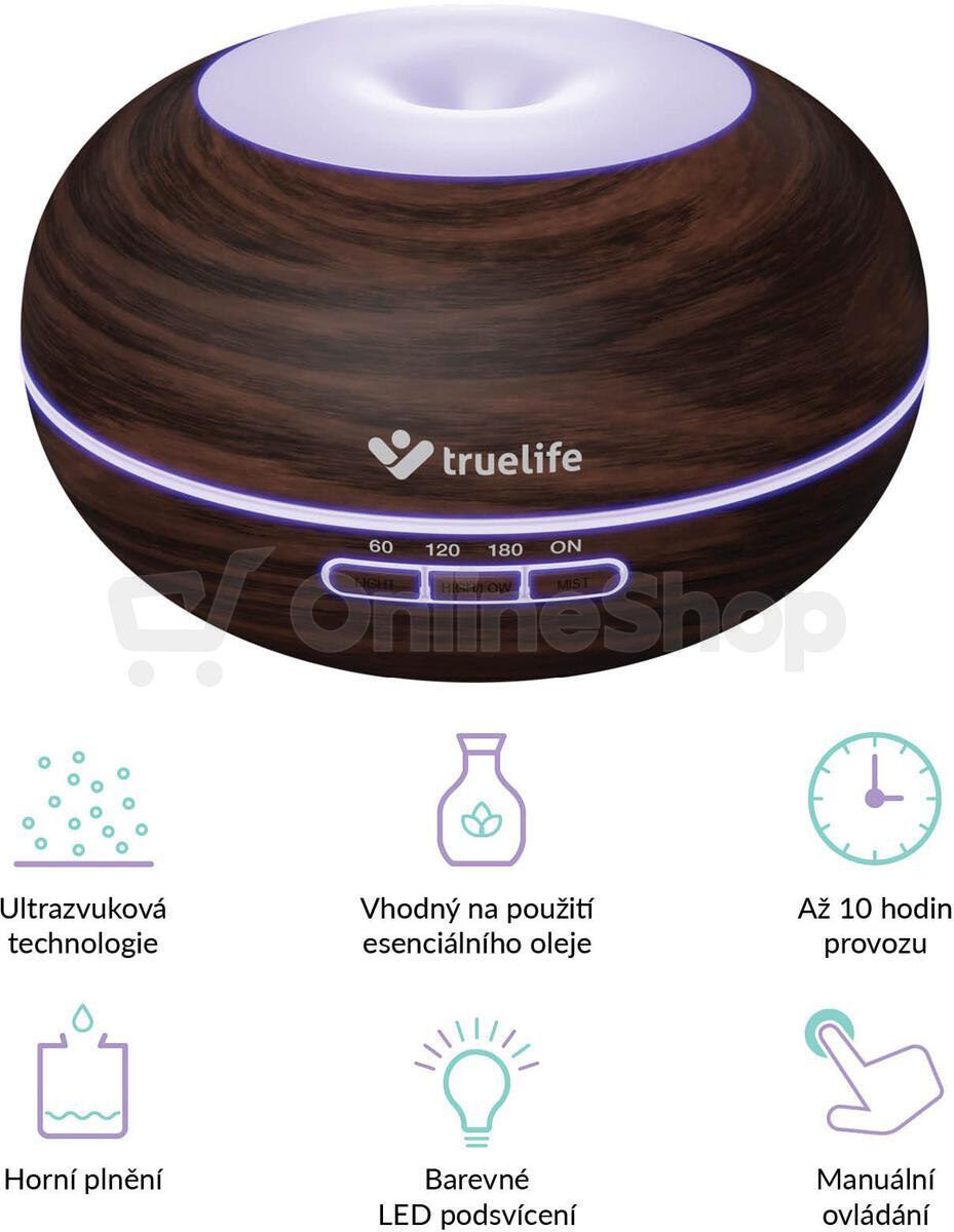 Aroma difuzér a zvlhčovač vzduchu TrueLife AIR Diffuser D5 Dark