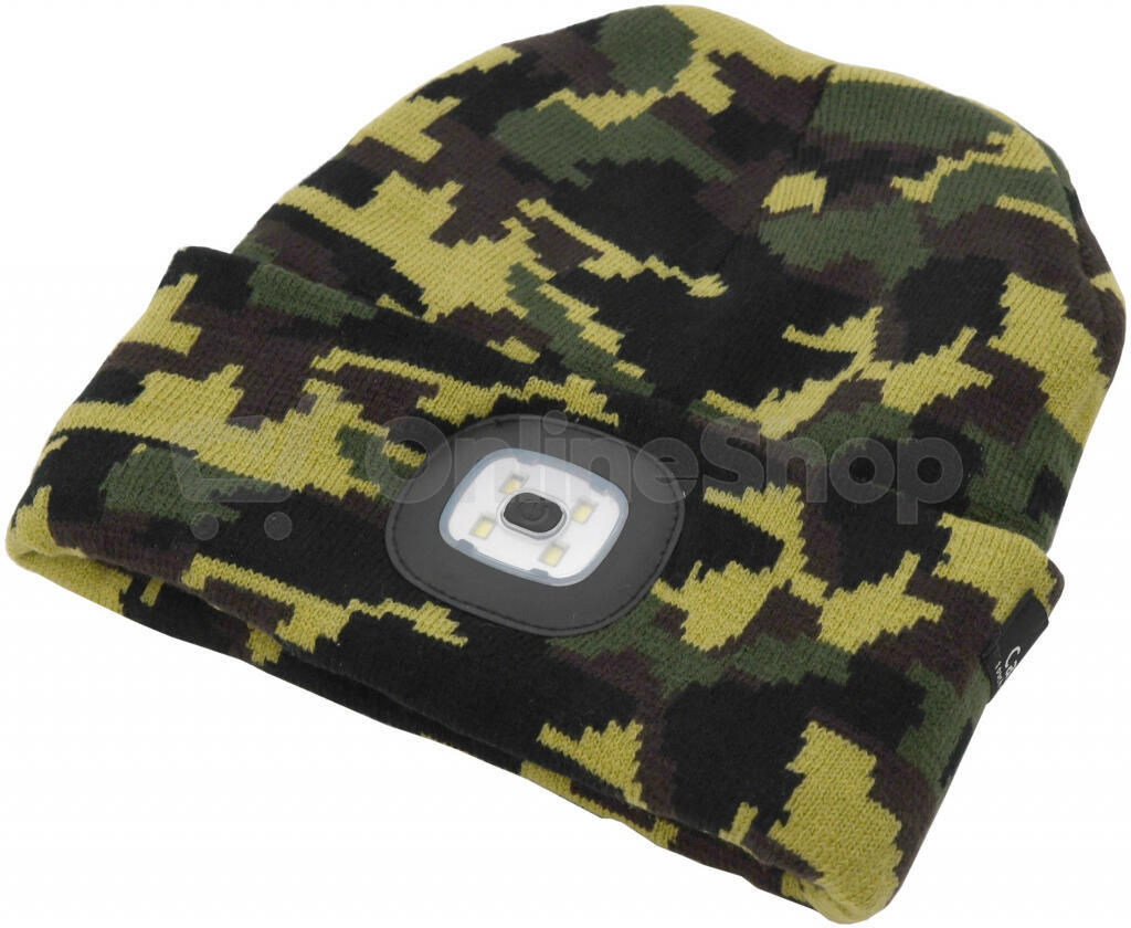 Čepice s čelovkou CATTARA 14020 Army nabíjecí