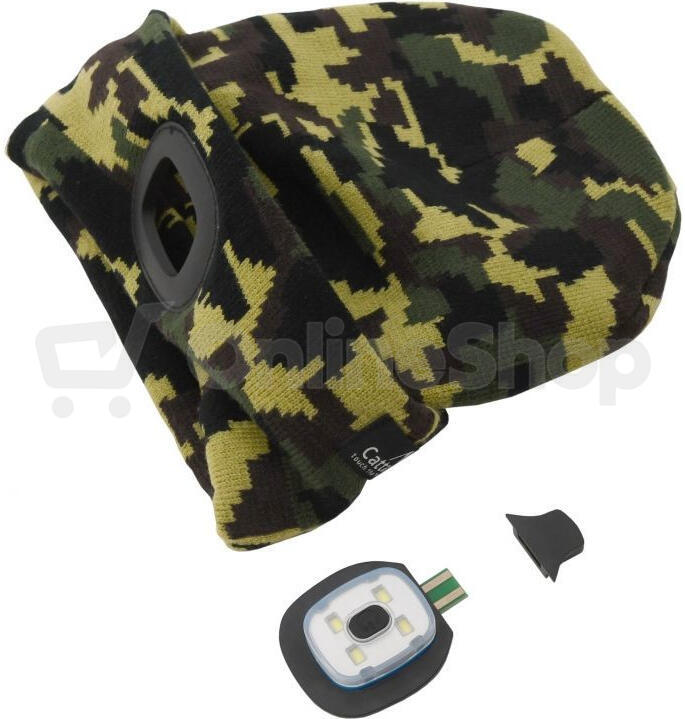 Čepice s čelovkou CATTARA 14020 Army nabíjecí