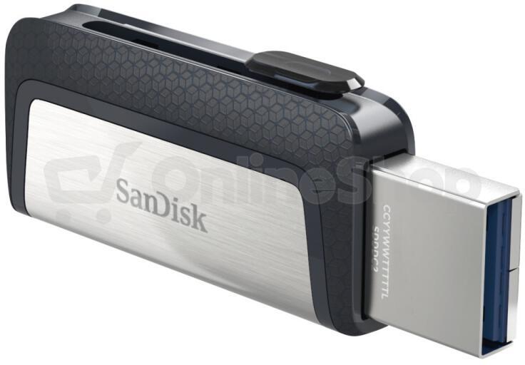SanDisk Ultra Dual USB-C Drive 32GB / USB 3.0 Typ-C / USB 3.0 Typ-A / stříbrný (SDDDC2-032G-G46)