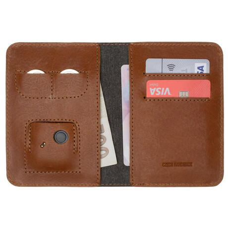 FIXED Smile Wallet XL&nbsp;se smart trackerem FIXED Smile PRO, hnědá (foto 3)