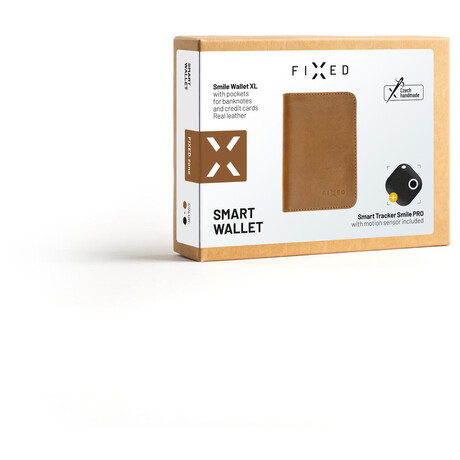FIXED Smile Wallet XL&nbsp;se smart trackerem FIXED Smile PRO, hnědá (foto 5)