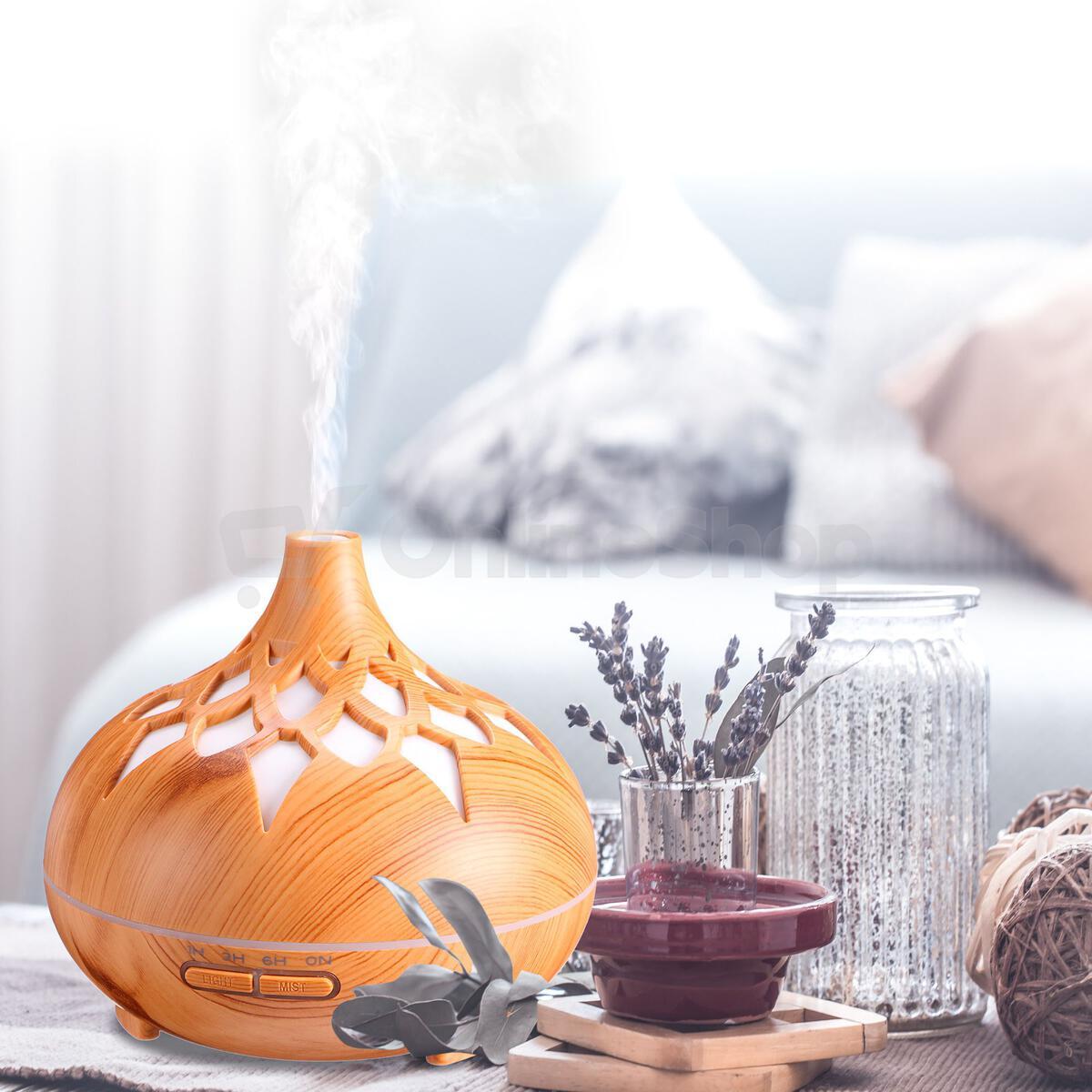 Aroma difuzér Sixtol Palm, světlé dřevo 500 ml