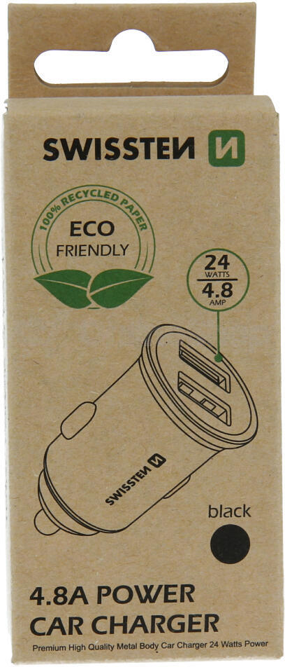 Autonabíječka Swissten 20115000ECO 2× USB, černá
