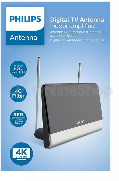 Philips ACC Televizní antena pokojová Philips SDV6222/12, černá