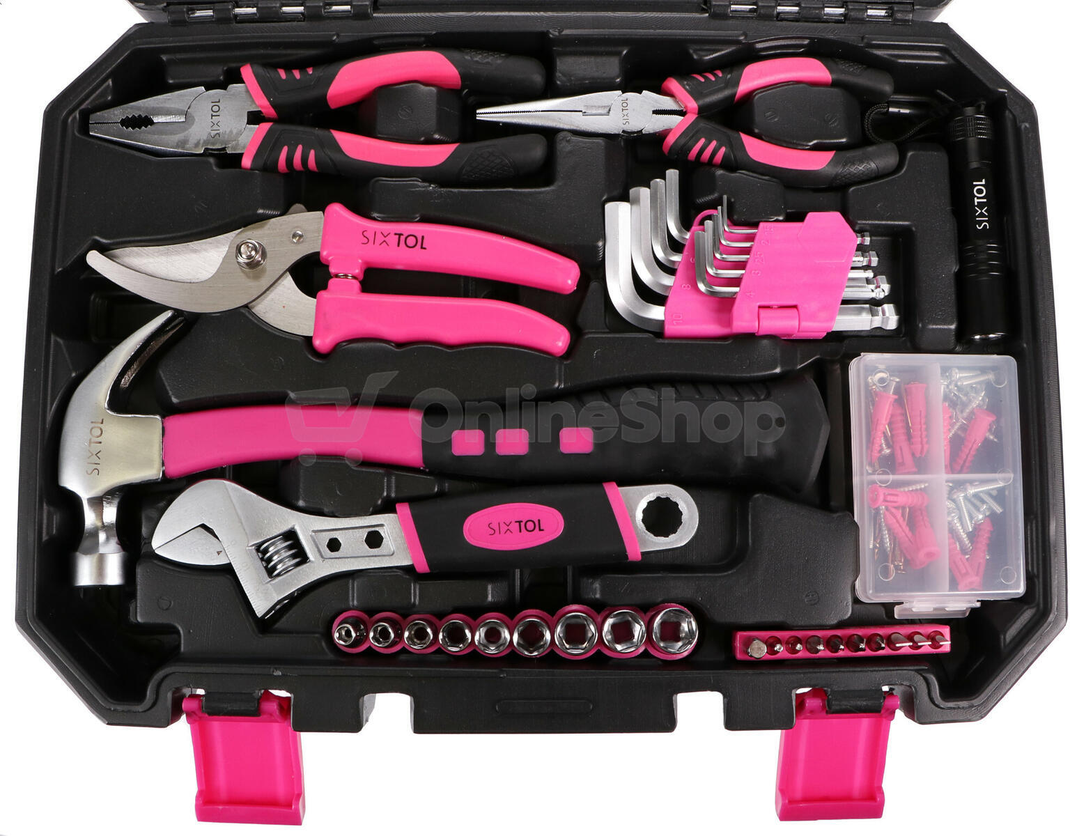 Sada nářadí Sixtol HOME PINK 128