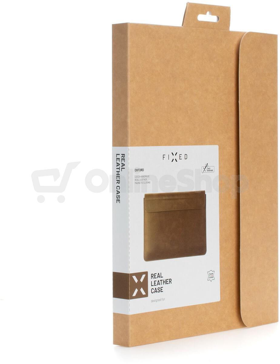 Kožené pouzdro FIXED Oxford pro Apple MacBook Pro 16" (2019 a novější), hnědé